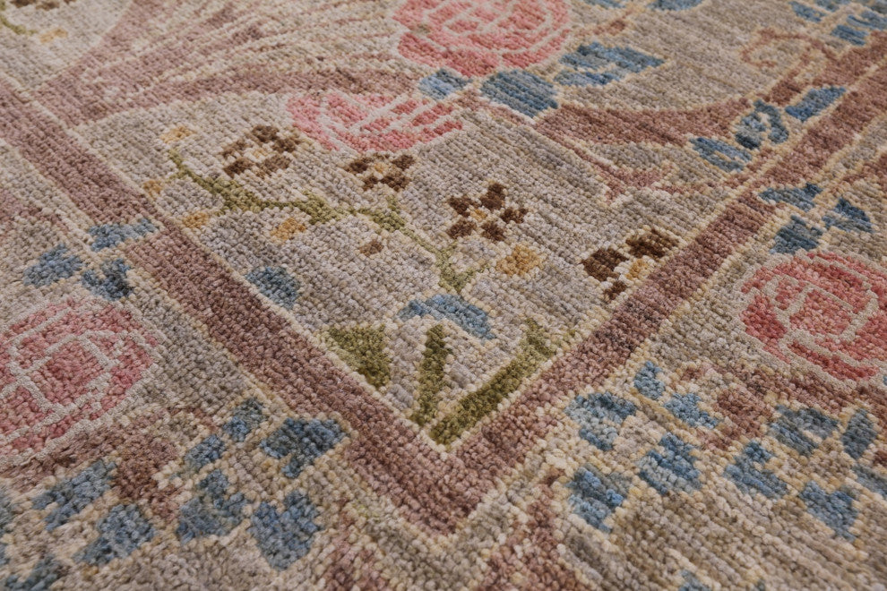 2' 8" X 9' 10" William Morris Hand Knotted Runner Rug Q4581