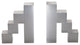 Glass, Set of 2 6" Tetrimino Bookends, Smoke