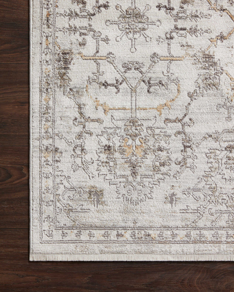 Loloi Bonney Ivory / Dove 18" x 18" Swatch Area Rug