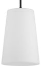 Clarion Collection One-Light Matte Black Etched White Transitional Pendant