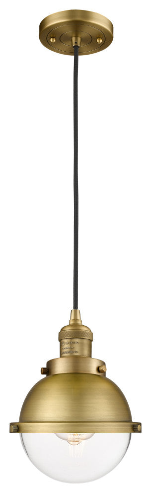 Innovations 201C-BB-HFS-62-BB 1 Light 7.25" Mini Pendant, Brushed Brass