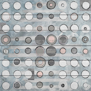 "Uplifting Dots" Painting Print on White Wood