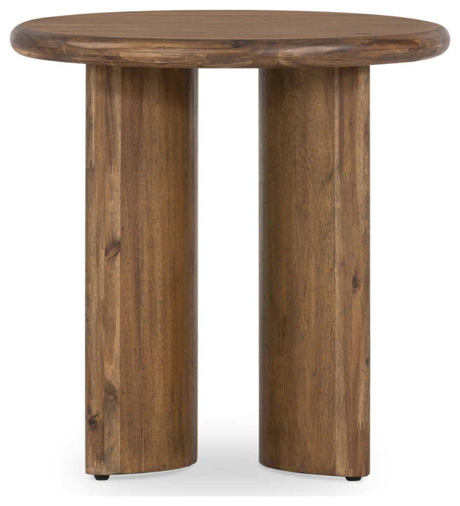 Paden End Table-Seasoned Brown Acacia