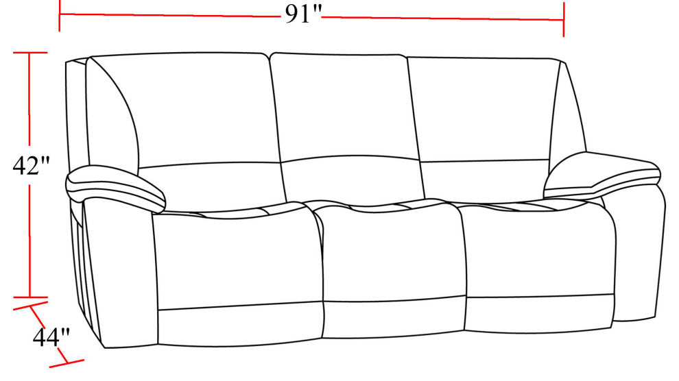 Vail Burnt Sienna Power Reclining Sofa and Two Recliners