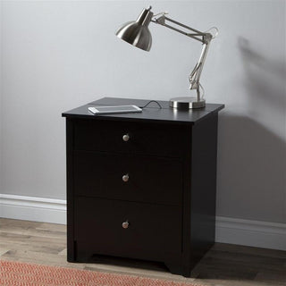 South Shore Vito Nightstand in Pure Black