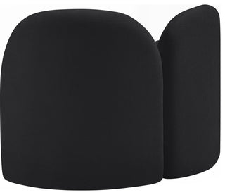 Daphne Upholstered Chair/Loveseat/Sofa, Black, Chenille Fabric, Chair