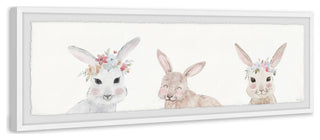 "Pink Cheeks" Framed Painting Print, 45x15