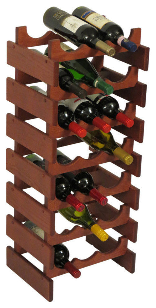 21 Bottle Dakota Wine Rack, Mahogany