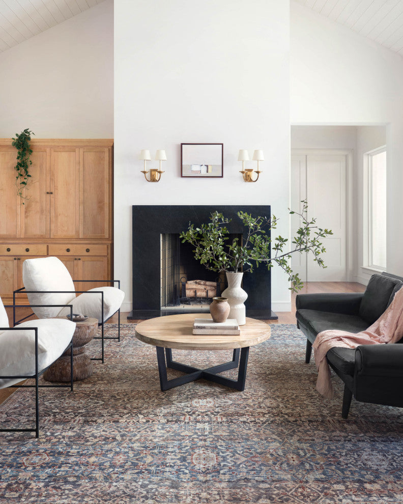 Chris Loves Julia x Loloi Jules Denim/Spice 9'-6" x 14' Area Rug