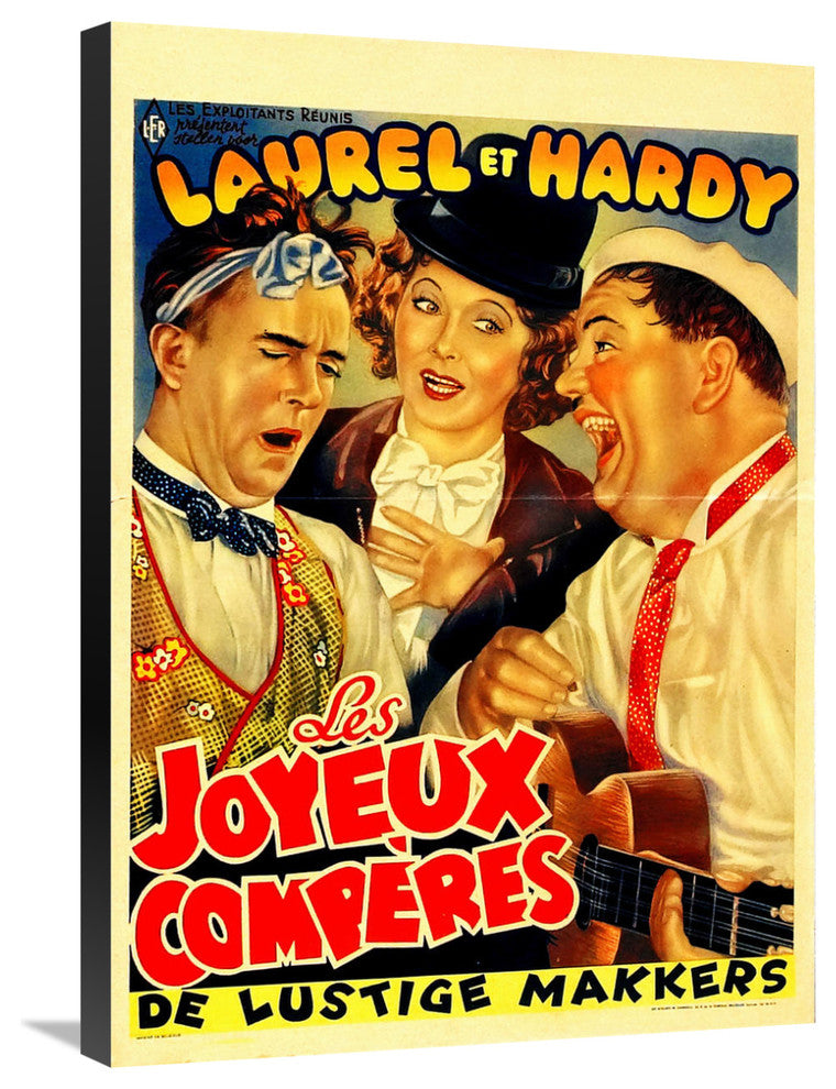 Laurel and Hardy, French, Les Joyeux Comperes, 22x30