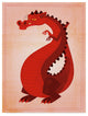 John W. Golden 'Red Dragon' Canvas Art, 32"x24"