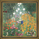 Gustav Klimt a Flower Garden Framed Premium Canvas Print, 20"x20"