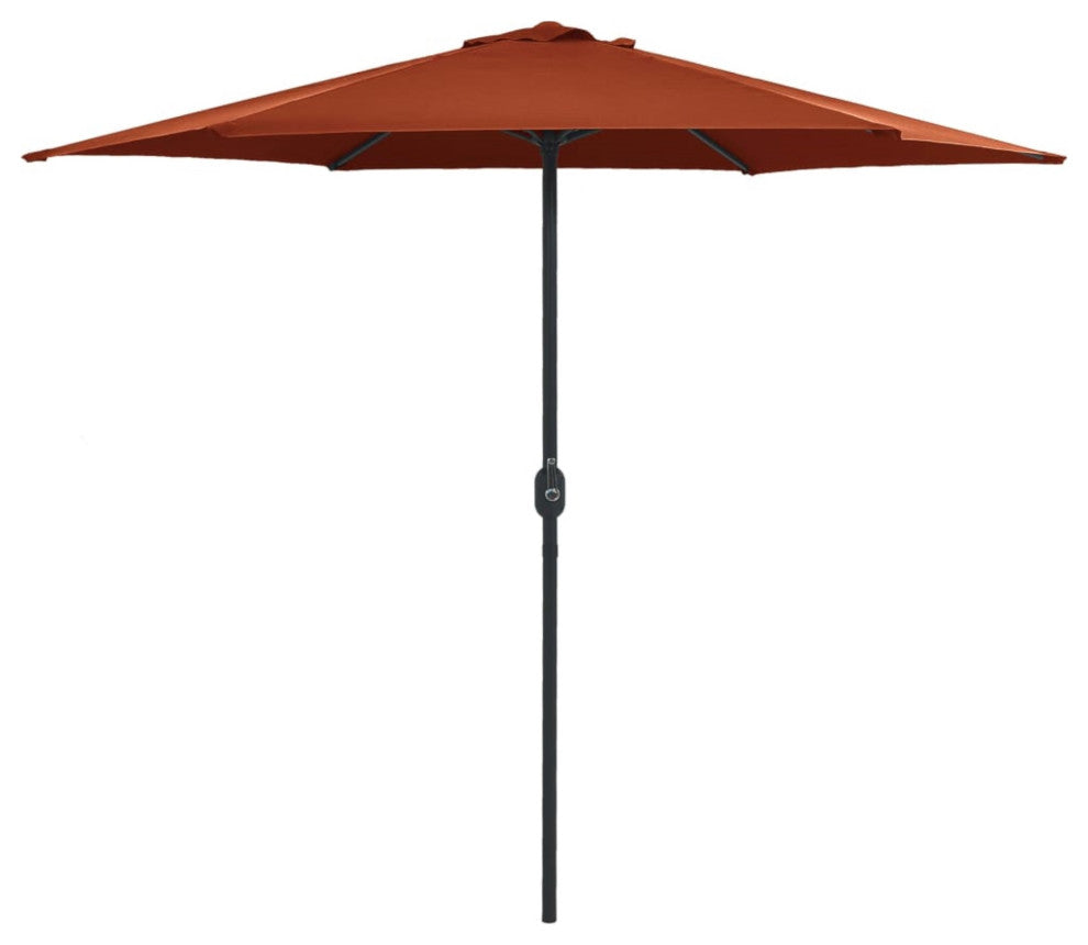 Vidaxl Outdoor Parasol With Aluminum Pole 106.3"x96.9" Terracotta