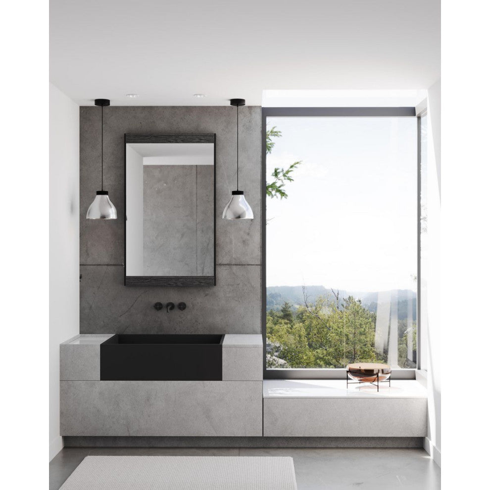Radian LED Collection 10.6" 1-Light Brushed Nickel Satin Aluminum LED Pendant