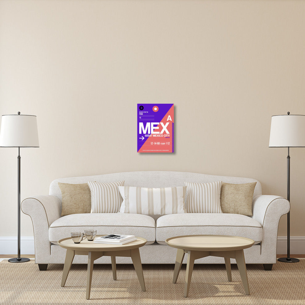 "MEX Mexico City Luggage Tag 1" Fine Art Print