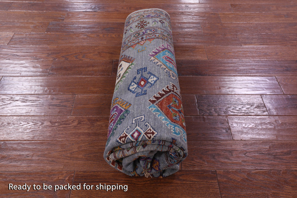 5' 7" X 7' 8" Fine Turkmen Ersari Hand Knotted Rug - Q12217