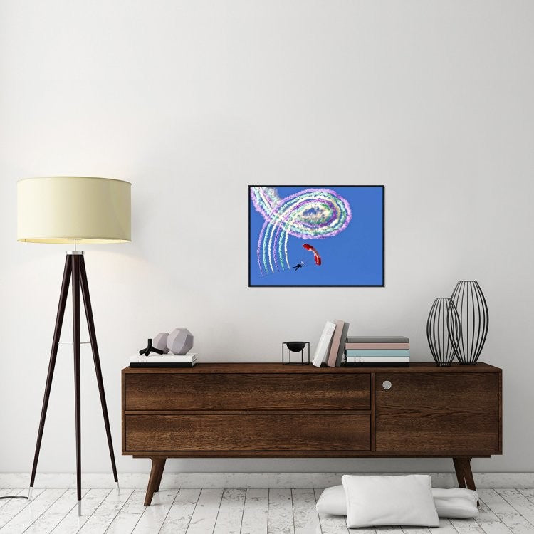 "Spiro" Framed Canvas Giclee by Thomas T, 31x23"