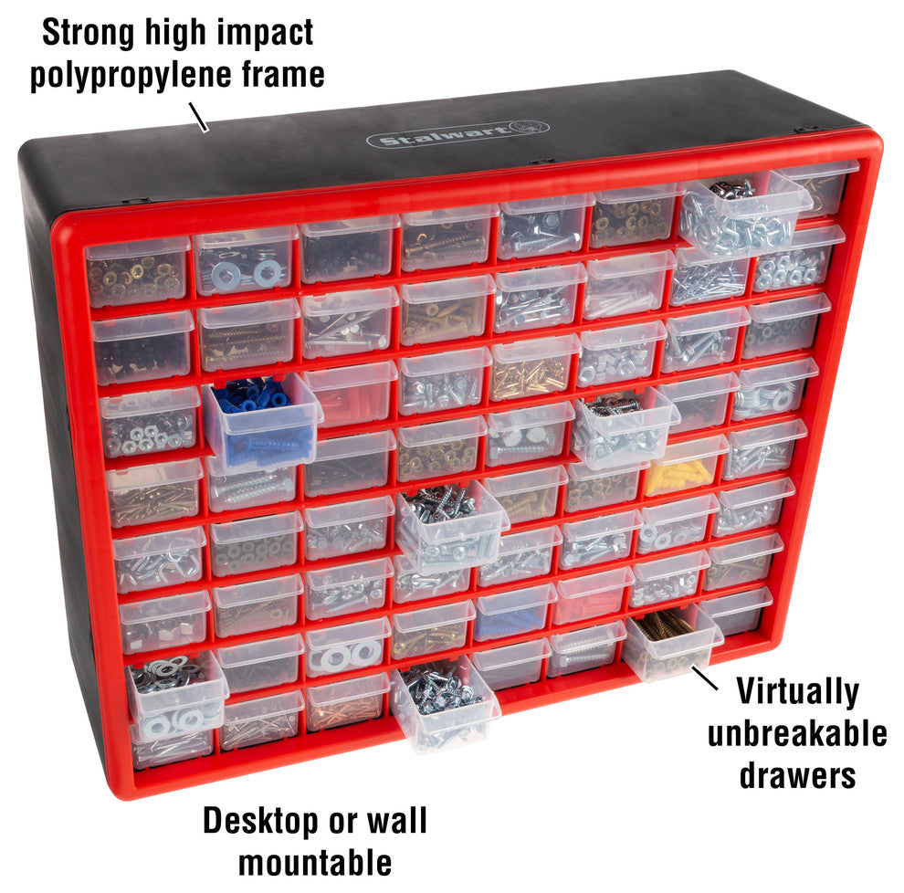 Storage Drawers-64 Compartment Organizer Desktop by Stalwart