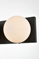 3 Light Black And Frosted White Bath Sconce