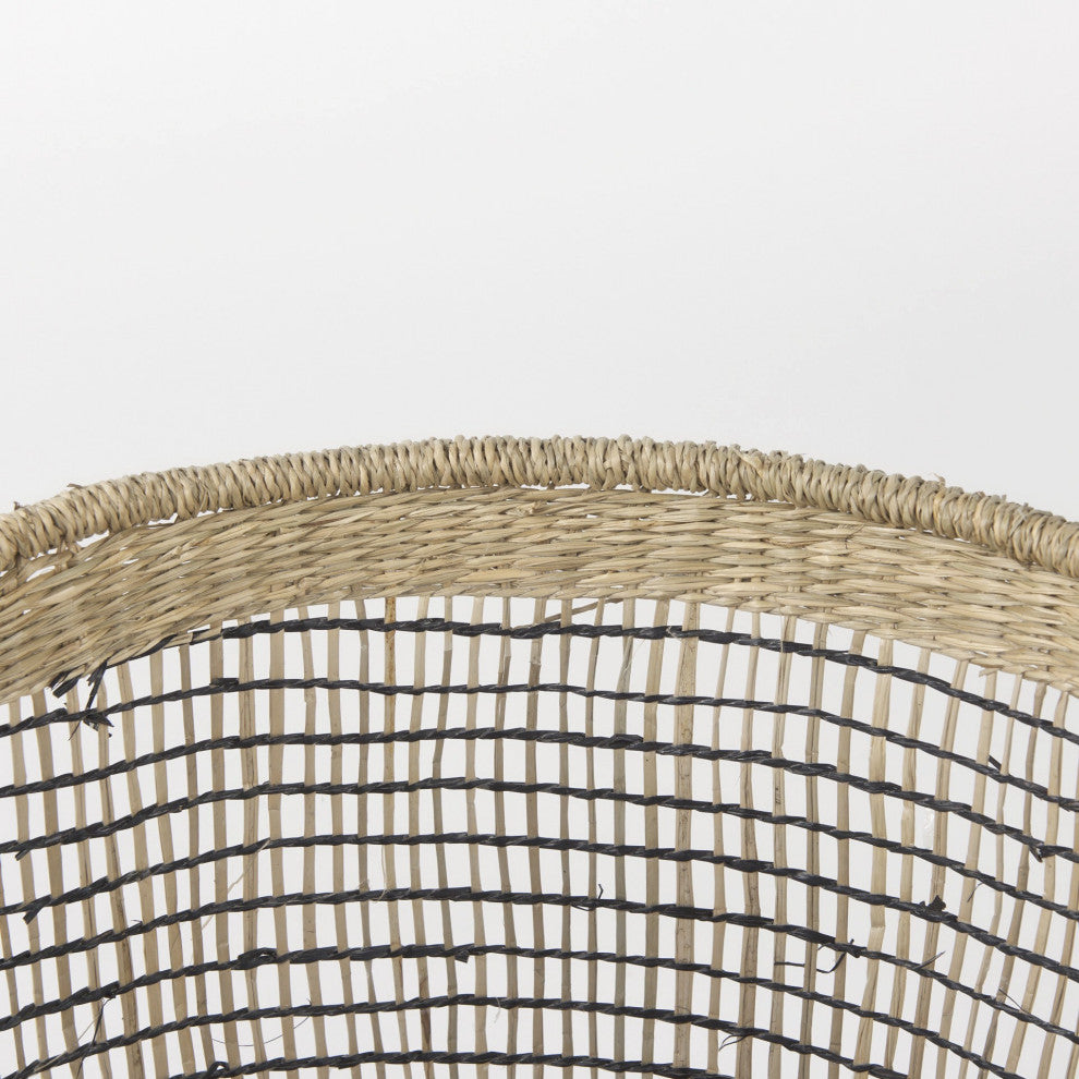 Set of Three Light Brown Storage Baskets