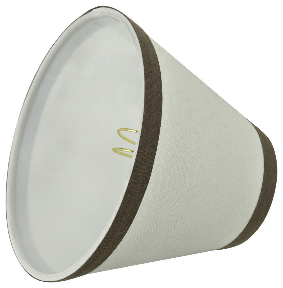 32043-5 Small Hardback Empire Chandelier Clip On Lamp Shade Off White 3"x6"x5"