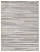 7"x9" Gray Abstract Striped Indoor Outdoor Area Rug