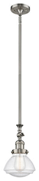 Olean 1-Light Mini Pendant, Brushed Satin Nickel, Seedy