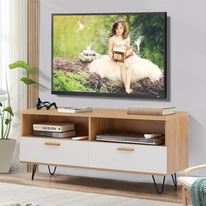 WOOD WHITE Morden TV Stand Modern TV cabinet