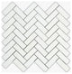 Thassos Polished 1x3 Herringbone Marble Mosaic