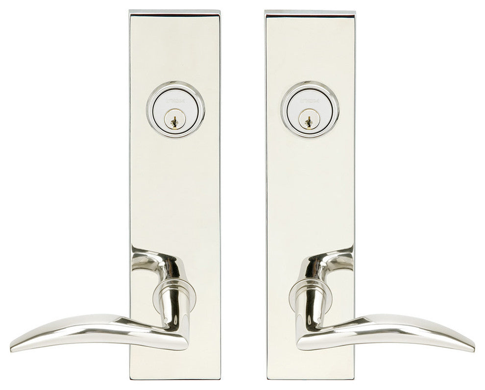 Air-Stream Lever, Tubular Entry, Double Cylinder, Polished Stainless Steel