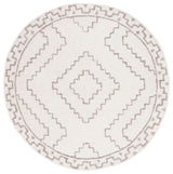 Safavieh Himalaya Collection CSB205E Rug, Ivory/Taupe, 6' X 6' Round