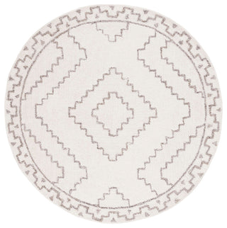 Safavieh Himalaya Collection CSB205E Rug, Ivory/Taupe, 6' X 6' Round