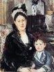 Berthe Morisot Madame Boursier and Her Daughter Gallery Wrapped Canvas Print