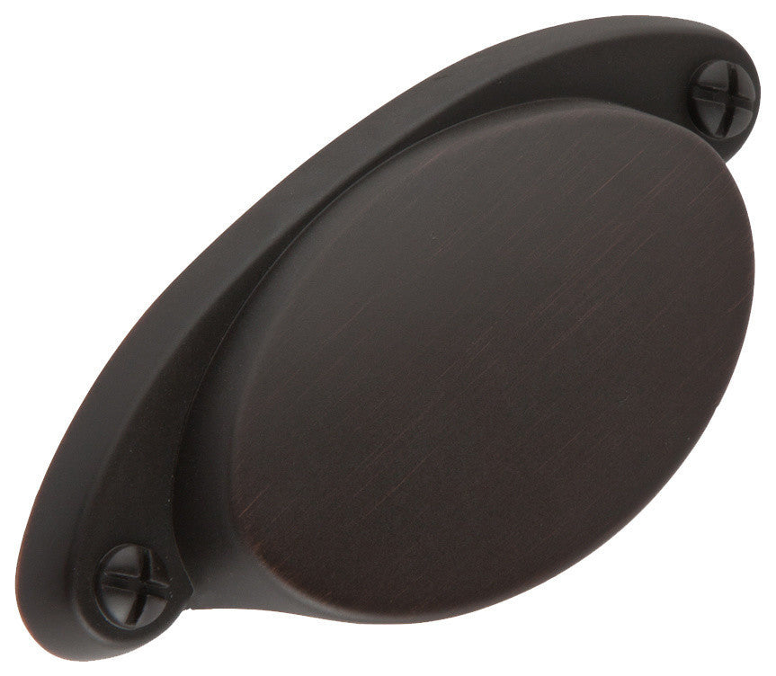 Sumner Street Home Hardware Ovaline Cup Pull, Small, Oil Rubbed Bronze