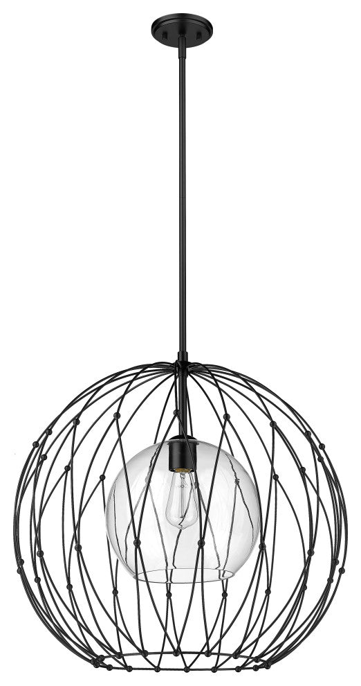 Zlite 1940P24-MB 1-Light Pendant, Clear
