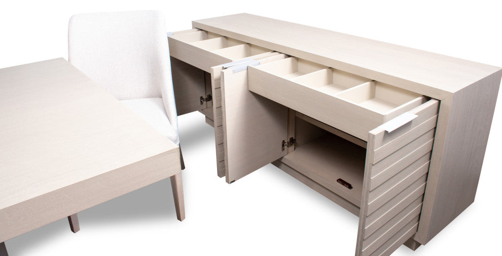 White Wash 4-door Sideboard 71x18x31