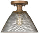Golden Lighting Carver CP Semi-Flush, Copper Patina