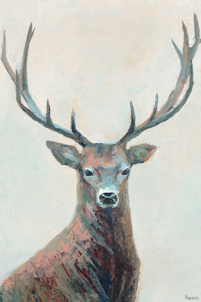 "The Great Reindeer" Painting Print on Wrapped Canvas, 40"x60"