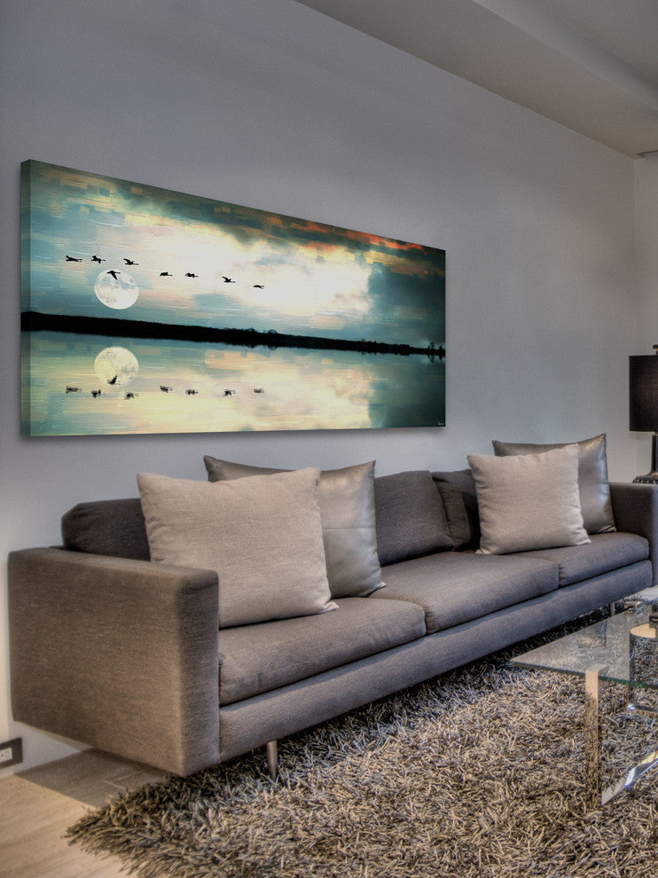 "Attleborough" Painting Print on Wrapped Canvas, 60x30