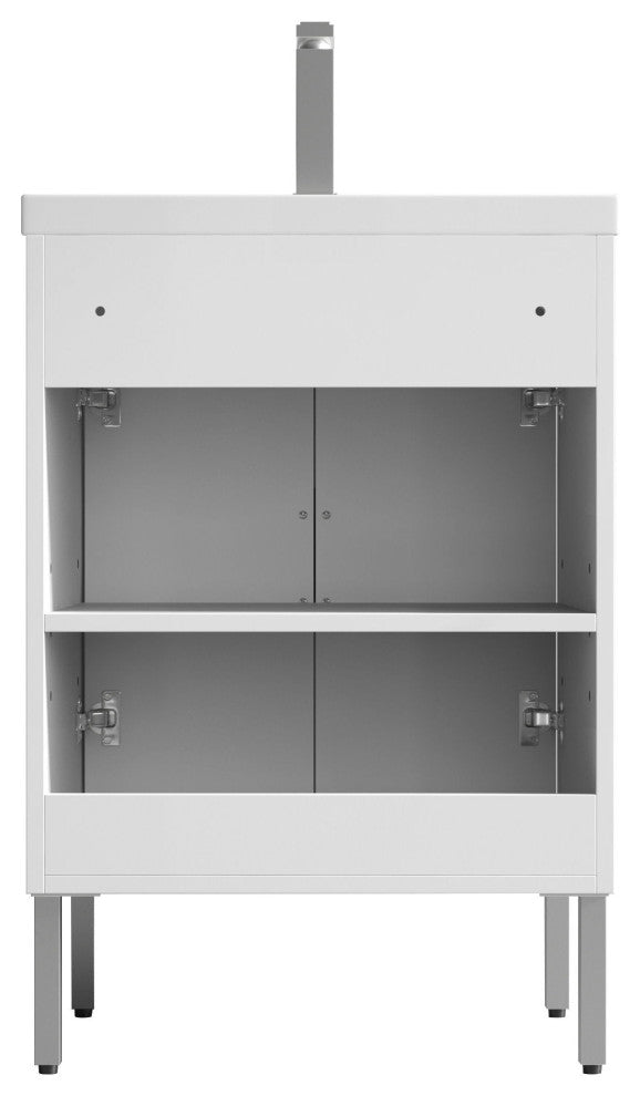 24" Tennant Brand Modern Style White Eileen Bathroom Sink Vanity