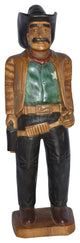 Sheriff Made of Wood Statue - Size: 6"L x 9"W x 30"H.