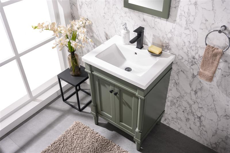 24" Pewter Green Sink Vanity