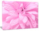 Abstract Pink Flower with Petals, Floral Canvas Art Print, 20"x12"