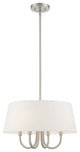 Livex 41314-91 4-Light Brushed Nickel Pendant Chandelier, Brushed Nickel