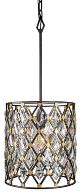 Varaluz-345P01CBHG-One Light Pendant Carbon/Havana Gold