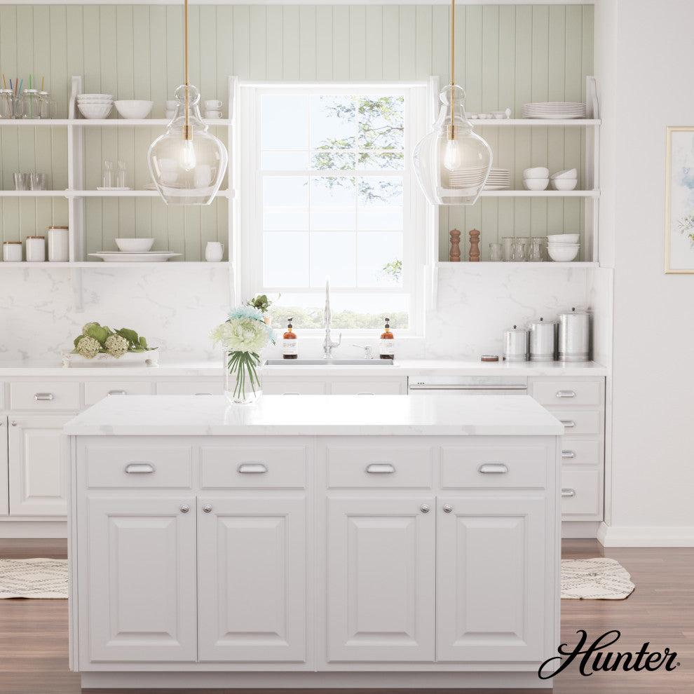 Hunter Maple Park Alturas Gold With Clear Glass 1 Light Pendant Light Fixture