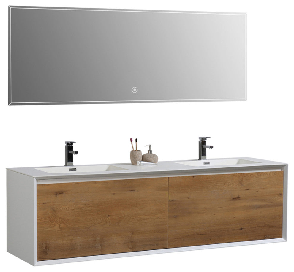 Aquamoon Icon Double Sink Vanity Set, 75"
