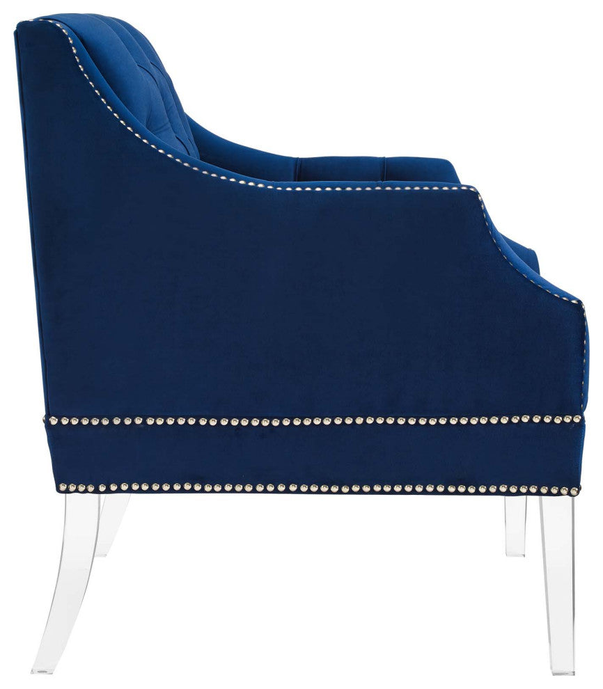 Proverbial Tufted Button Accent Performance Velvet Armchair by Modway