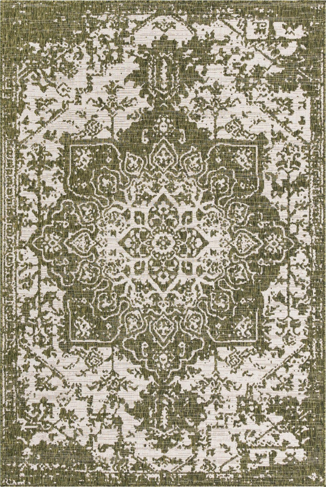 Rug Jill Zarin Jill Zarin Outdoor Green Rectangular 6' 0 x 9' 0