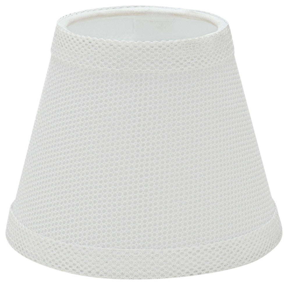 Aspen Creative 32066-5 Hardback Empire Clip-On Lamp Shade White 3" x 5" x 4"